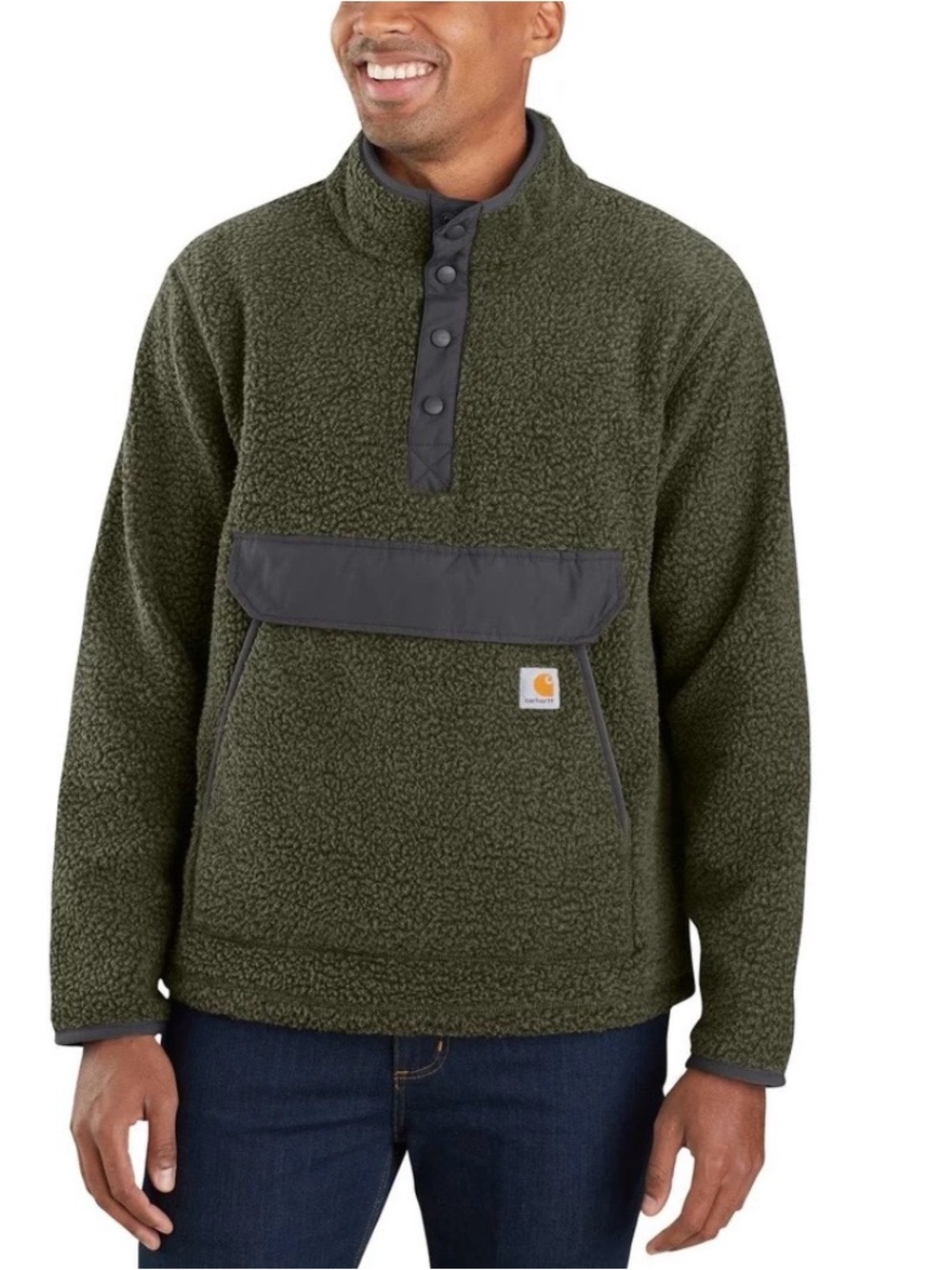 *BRAND NEW* Carhartt Olive Green Sherpa Pullover